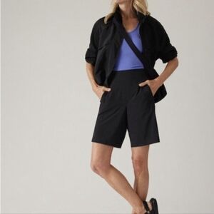 Athleta Brooklyn Bermuda Shorts Women's Size 16 Black Pull On
